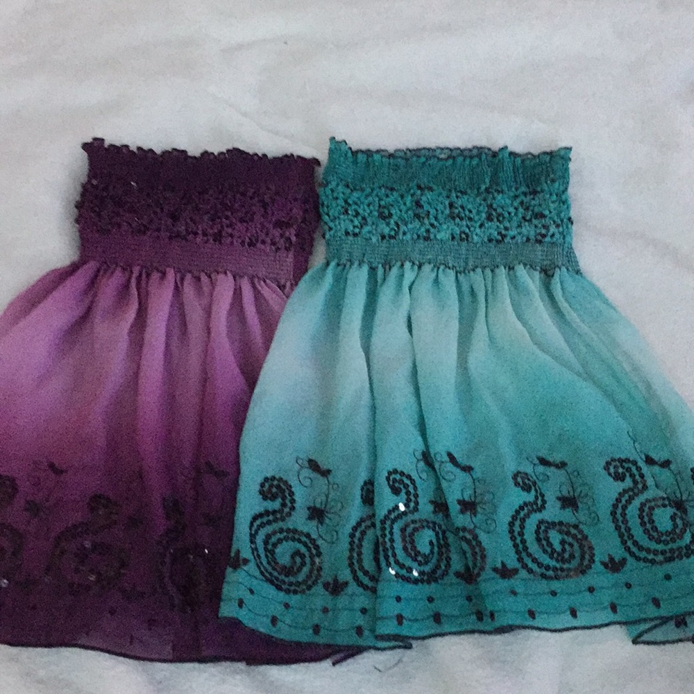 Strapless sheer tops/ coverups bundle
